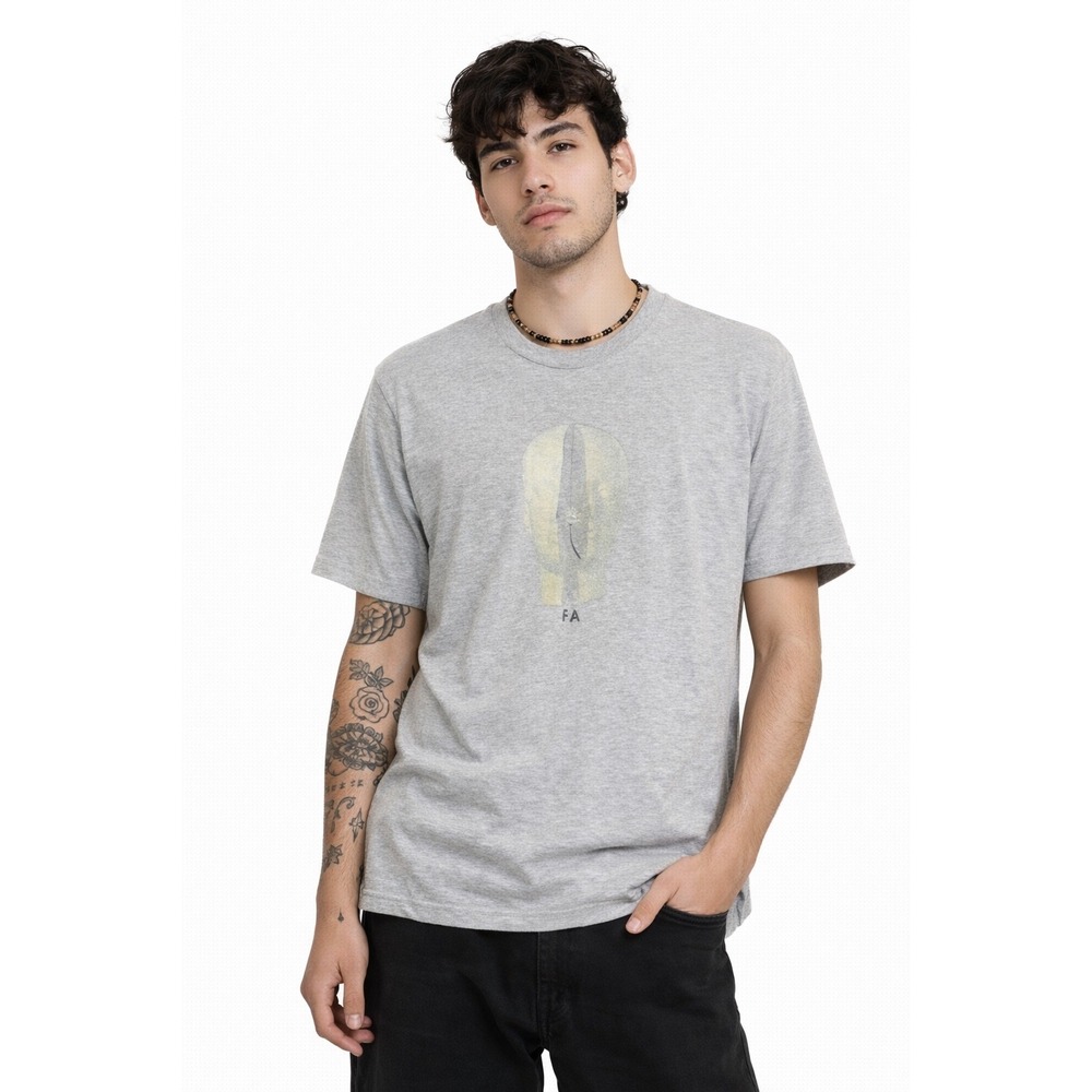 F***ing Awesome Graphic T-Shirt Mens Large Gray Short Sleeve FA Skater Tee